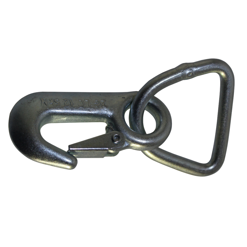 Galvanized Forged Eye Hook with 34mm D Ring, 6,600lbs Crane Hook