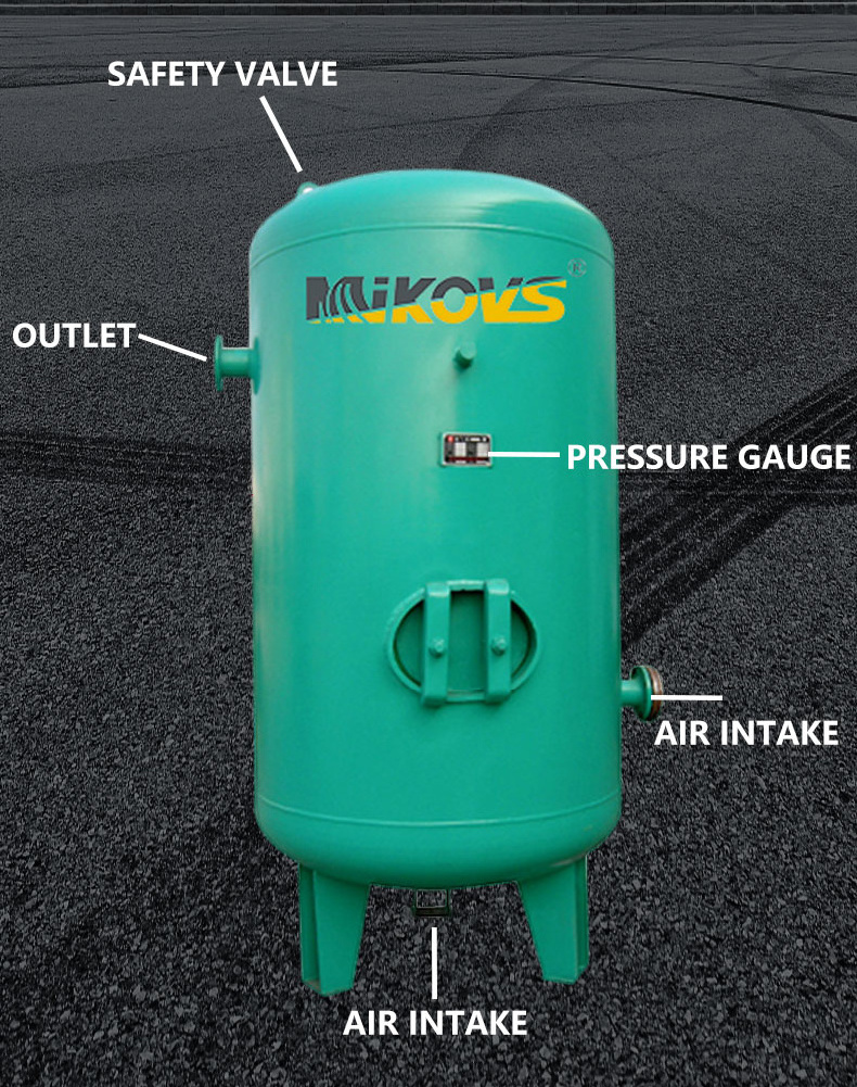 Mikovs Stainless Steel Storage Tanks Portable Compressed Air Tank 100 Gallon Air Tank