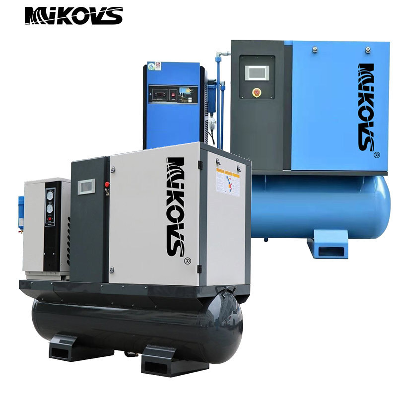 Factory Custom 5.5kw 7.5kw 11kw 15kw All-in-one Integrated Combined Screw Air Compressor With Dryer And Air Tank