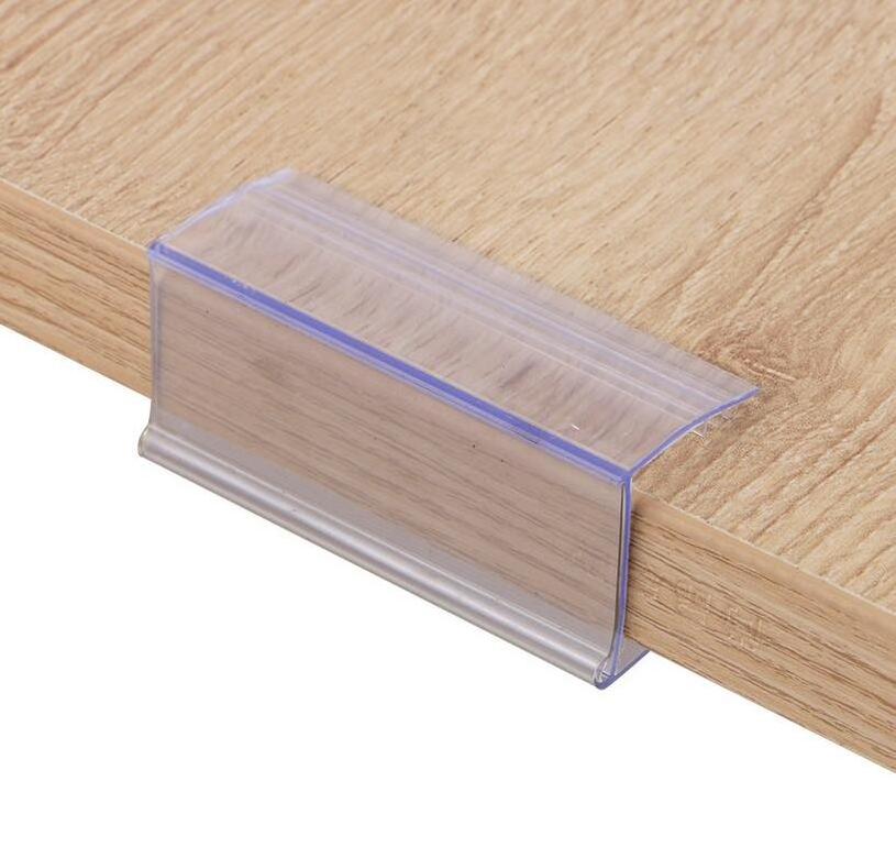 Glass Wood Shelf Edge Grip Strip Shelf Mounting Data Strip Price Talker Shelf Top Label Holder