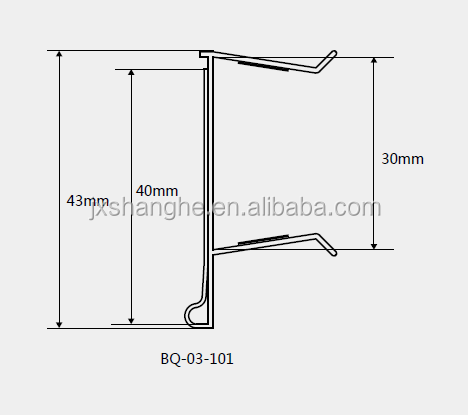 Glass Wood Shelf Edge Grip Strip Shelf Mounting Data Strip Price Talker Shelf Top Label Holder