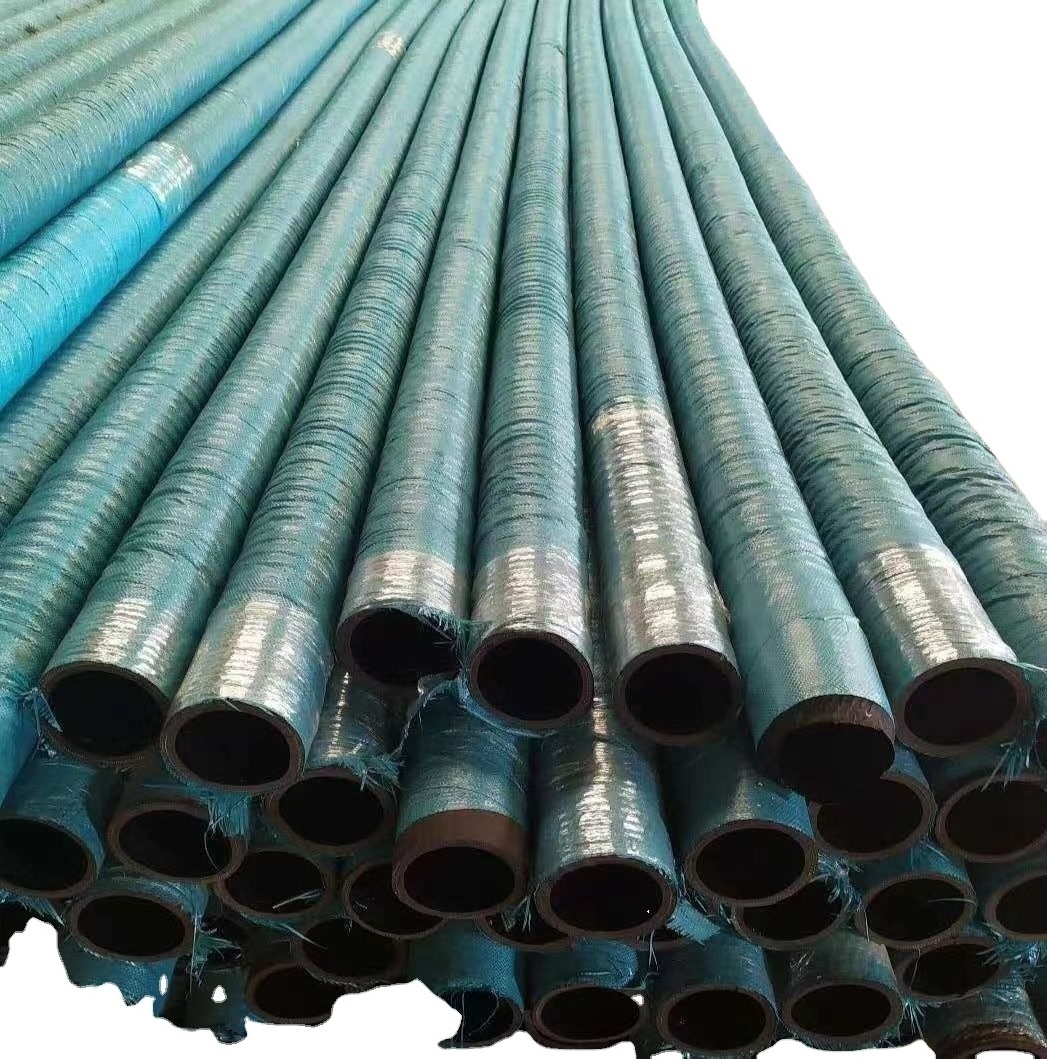 Wear-resistant and aging-resistant steel wire wound rubber hose for mineral conveying