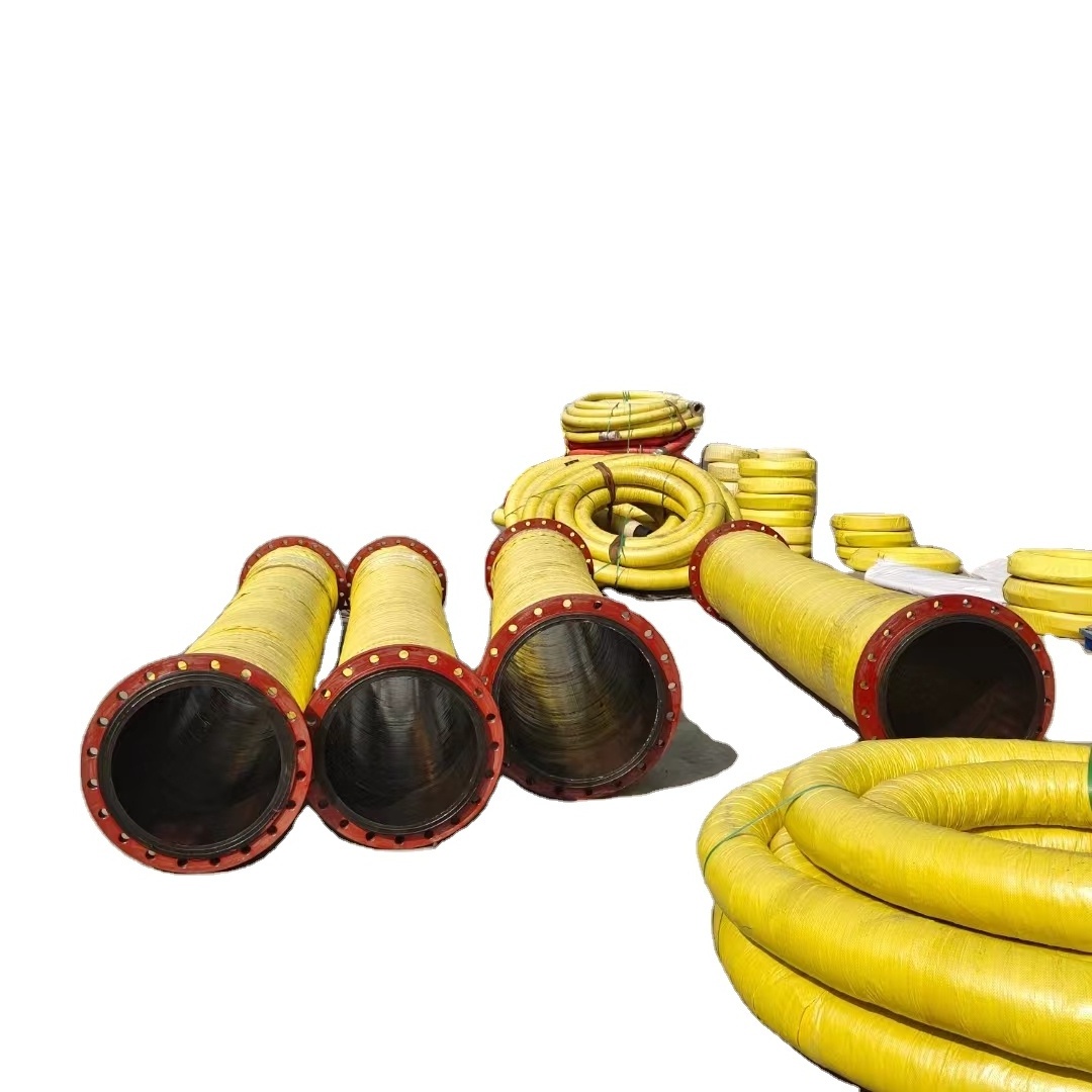 Wear-resistant and aging-resistant steel wire wound rubber hose for mineral conveying