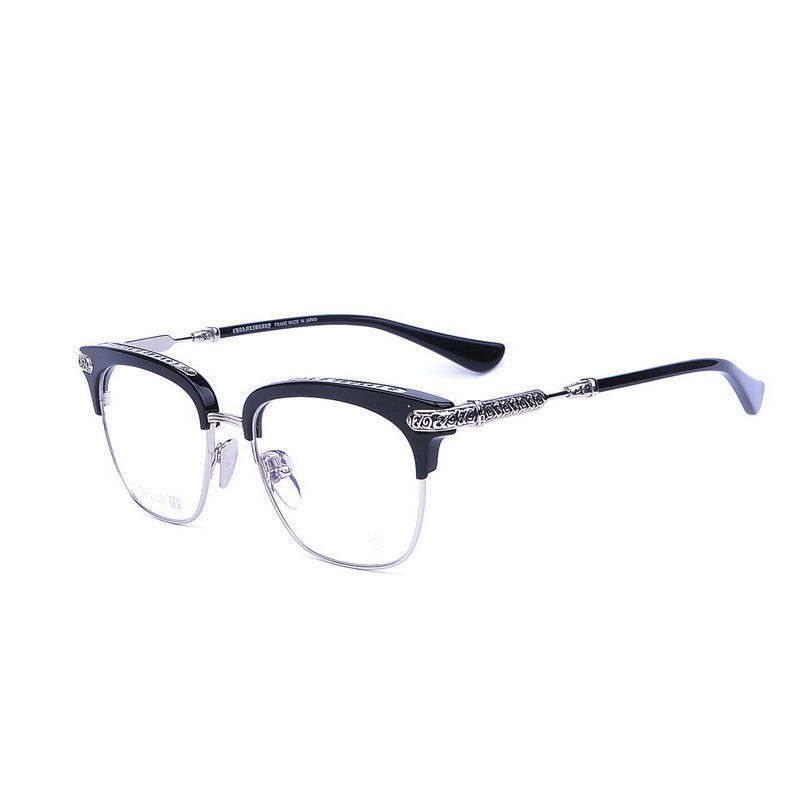 High Quality New Pure Titanium Plate Half Frame Glasses Frame china wholesale optical eyeglasses frame