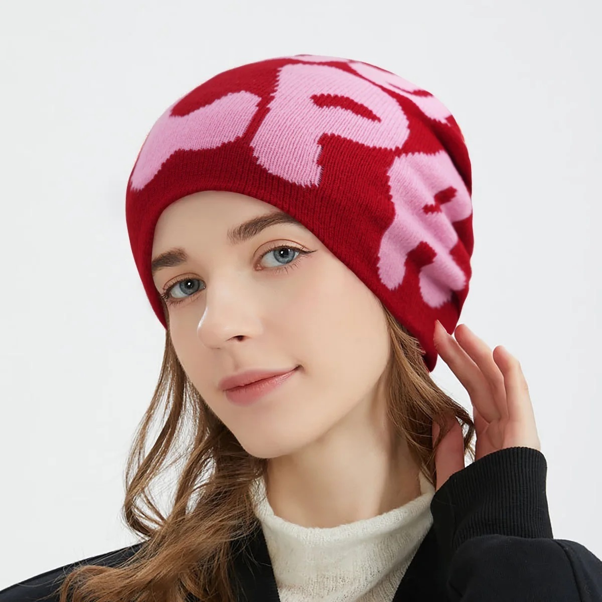 Mea Culpas Knit Hat Bonnet Y2k Beanies Paragraph Quality Women's Cap Winter