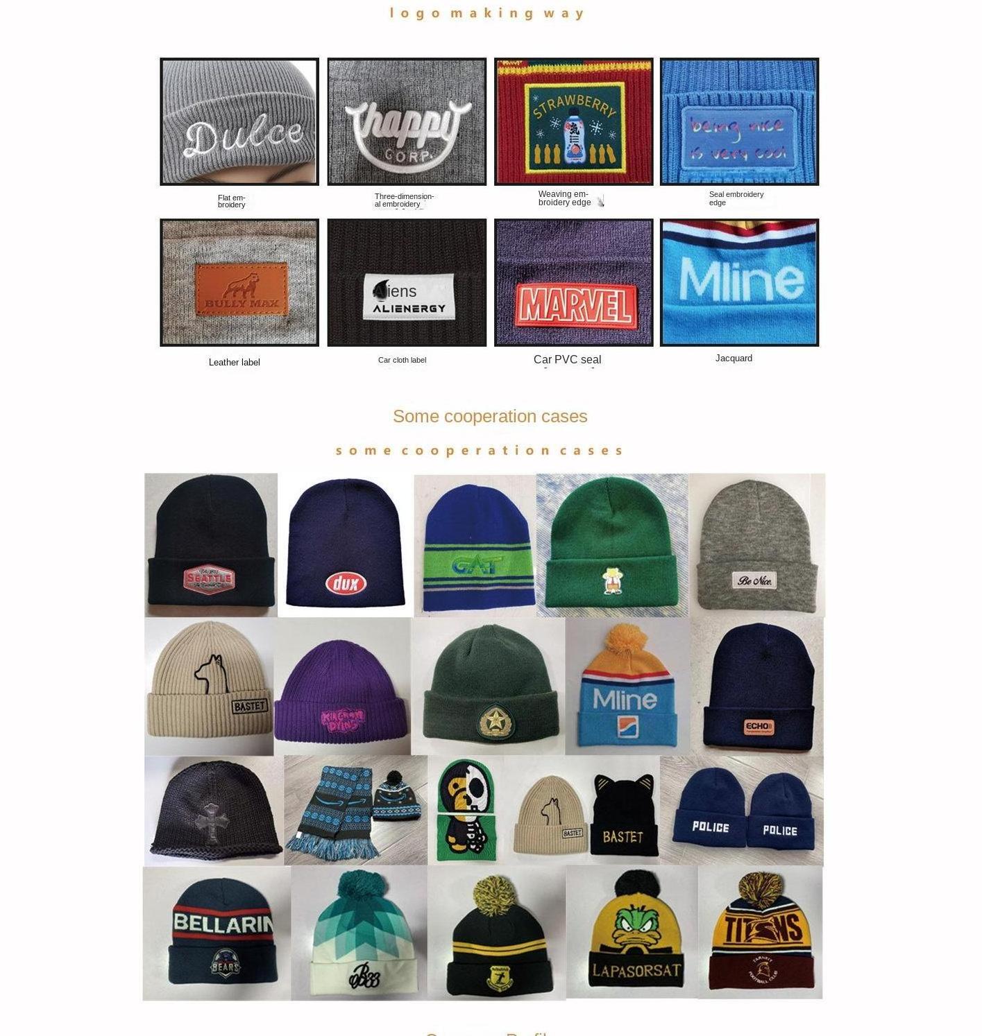 Cap winter Multi-colour Unisex Wool Knit Beanies Wholesaler Warm winter beanie hats custom logo