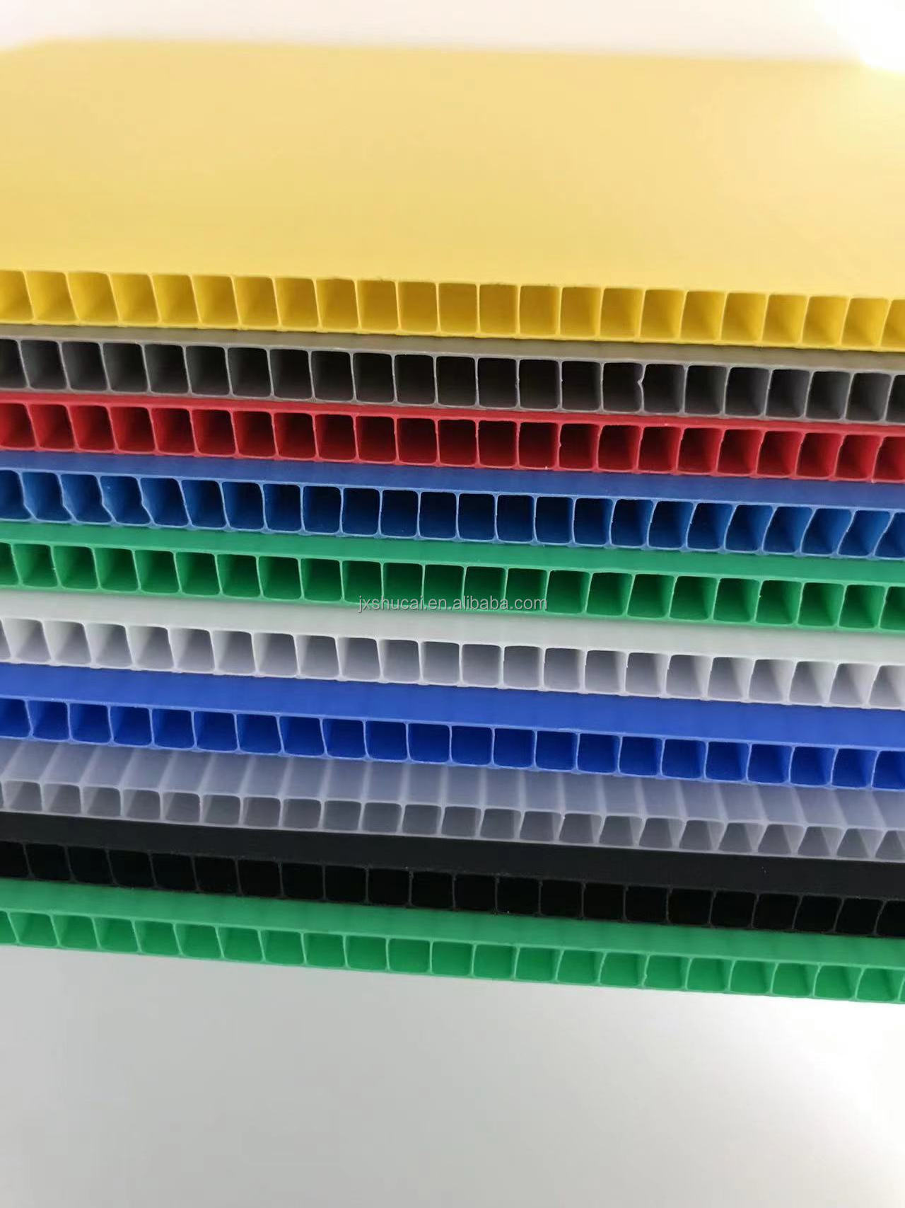 Hot Sales 4 x 8 2mm 3mm 4mm 5mm 6mm pp correx coroplast fluted hollow corrugated plastic sheet