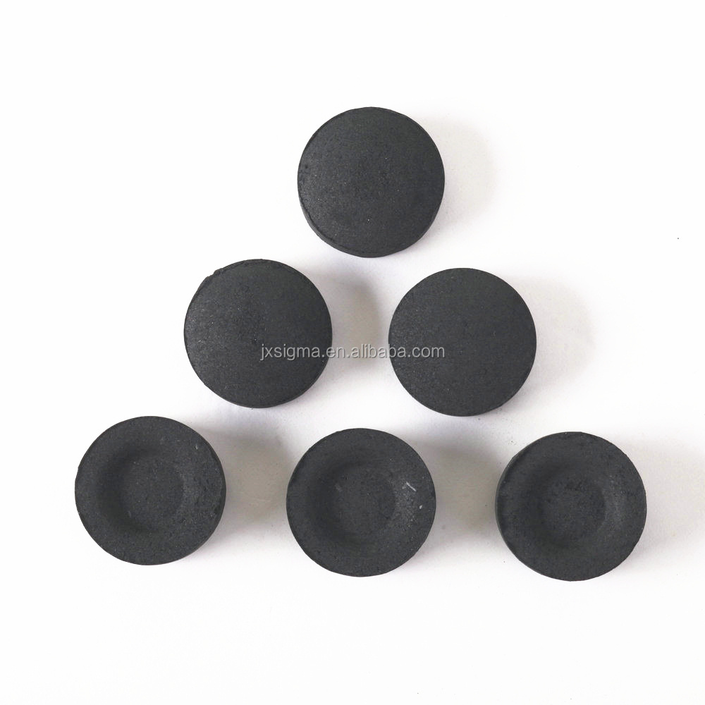 Premium quality round shape  22 mm 33 mm quick lighting self burning coal charcoal for hookah incense