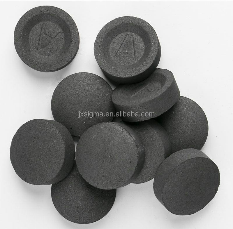 Premium quality round 33 mm 40mm quick lighting self burning coal charcoal for hookah incense