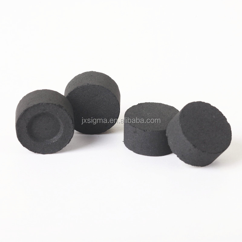 Premium quality round shape  22 mm 33 mm quick lighting self burning coal charcoal for hookah incense