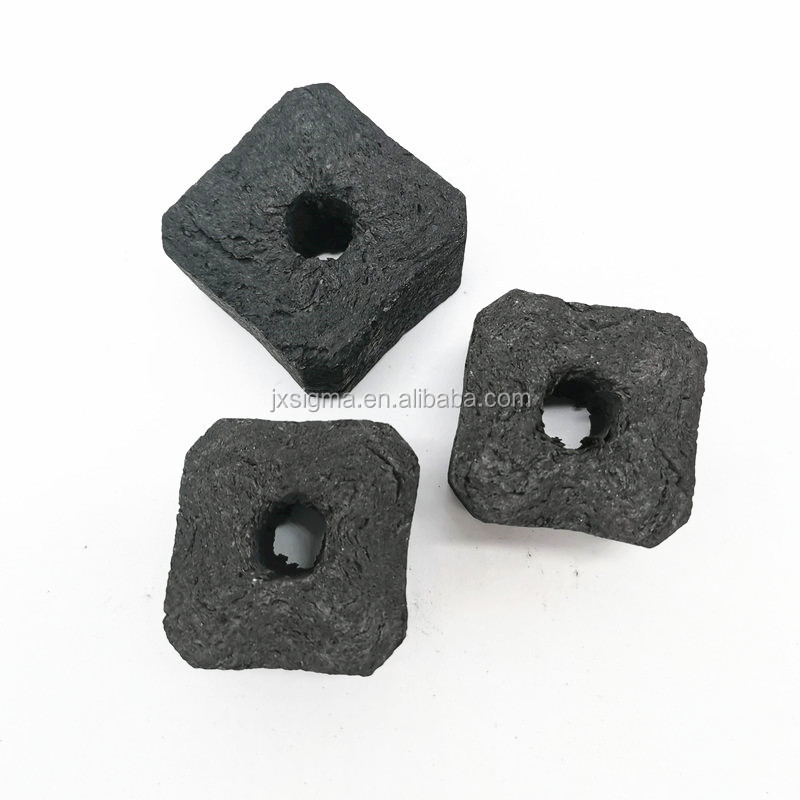 Cut short bulk bamboo charcoal compressed smokeless and odorless panda bamboo sawdust coal cubic cube coal for hookah