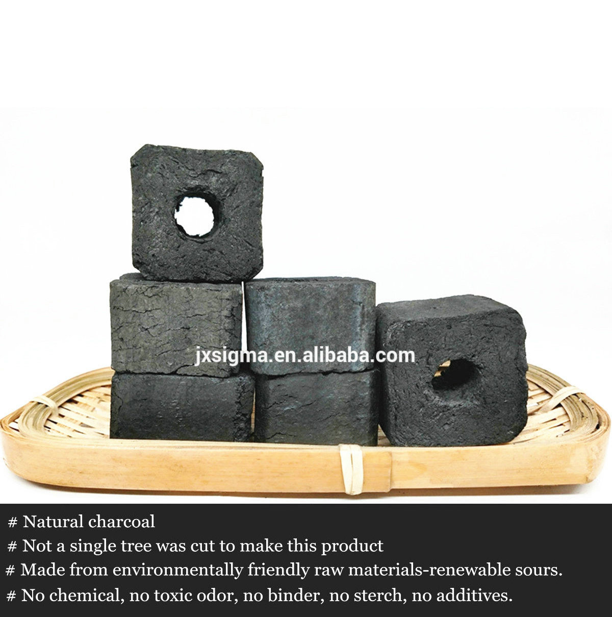 Organic bamboo sawdust briquette charcoal supper long lasting Cutting Cube bamboo charcoal briquettes price