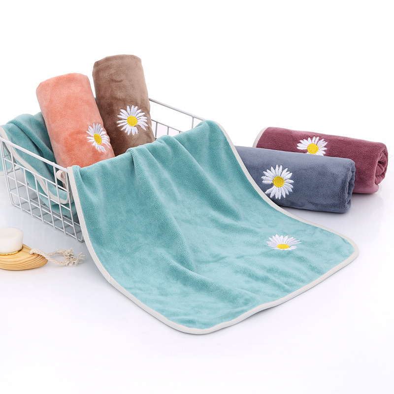 wholesale Youth style household daisy beauty salon dry hair towel beauty towel daily necessities face washing towel