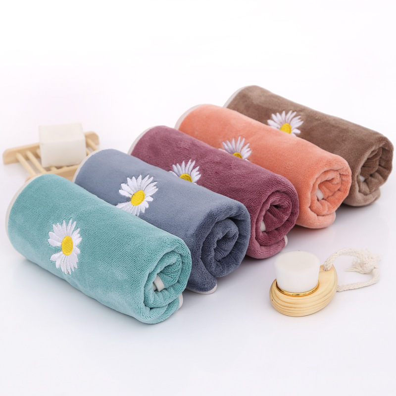 wholesale Youth style household daisy beauty salon dry hair towel beauty towel daily necessities face washing towel