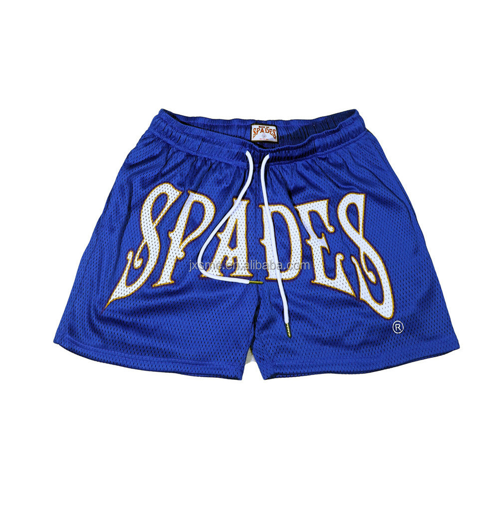 Sublimation Plain Polyester Street Wear 5 Inch Inseam Plus Size Gym Basketball Custom Mesh Men'S Shorts