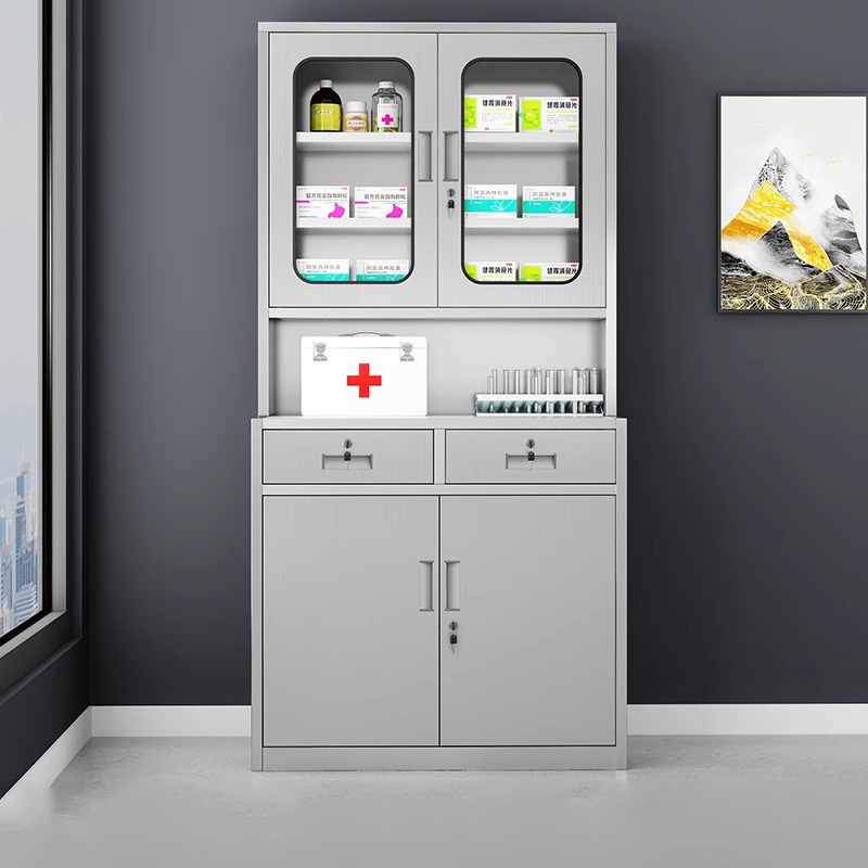 Stainless Steel Medical Instrument and Medicine Cabinet Metal Storage Cabinet