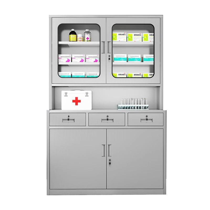 Stainless Steel Medical Instrument and Medicine Cabinet Metal Storage Cabinet