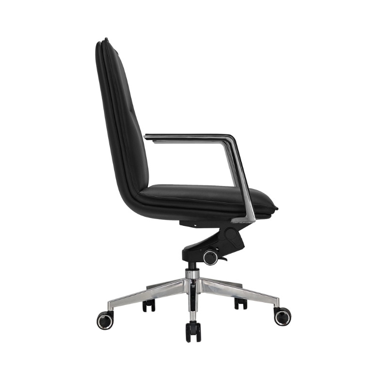 Ergonomic Big and Tall Computer Desk Chairs Executive Nappa Leather Chair High Back Swivel Office PC Chair with Rocking Function