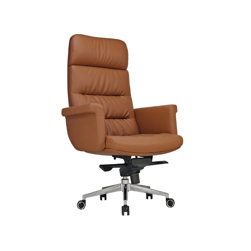 Ergonomic Adjustable Height Soft Padded Leather Office Chair Executive CEO  High Back Big and Tall Desk Chairs