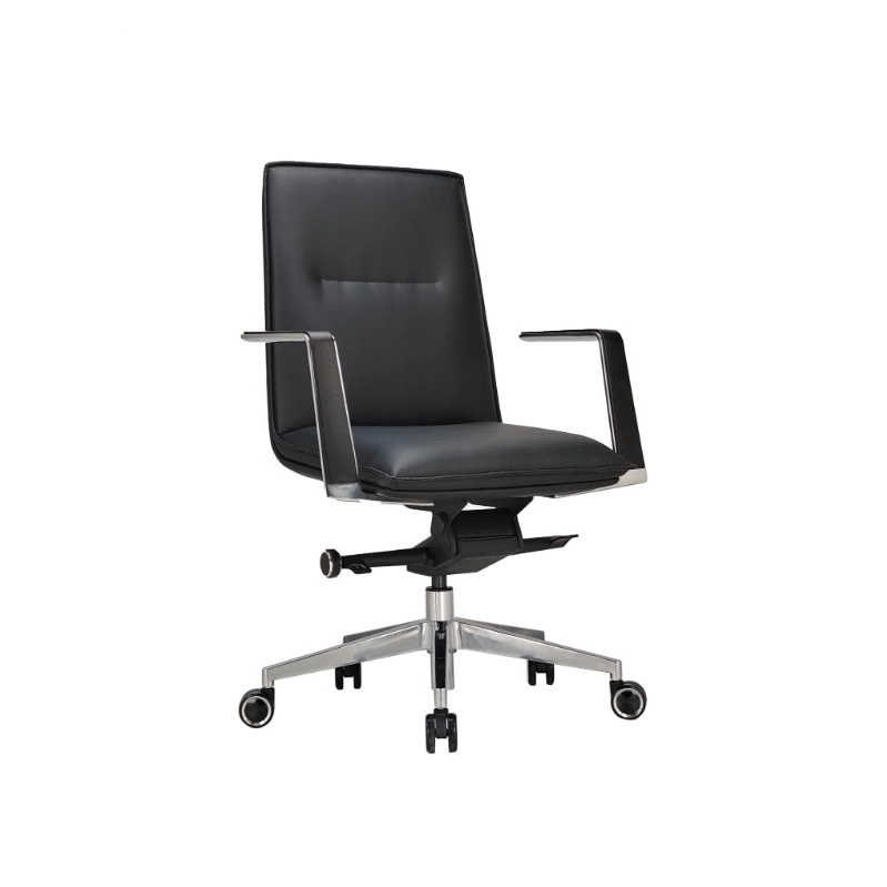 Ergonomic Big and Tall Computer Desk Chairs Executive Nappa Leather Chair High Back Swivel Office PC Chair with Rocking Function