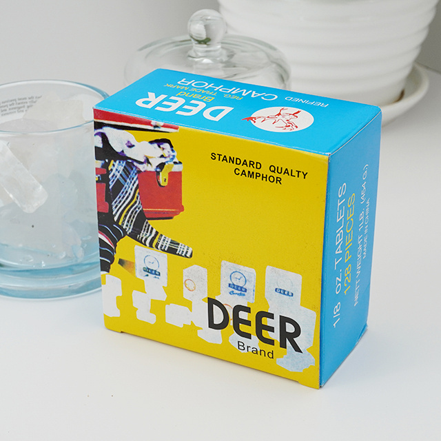 1/ 8oz deer brand refined premium camphor tablets/blocks/cubes/cakes(128 pieces)