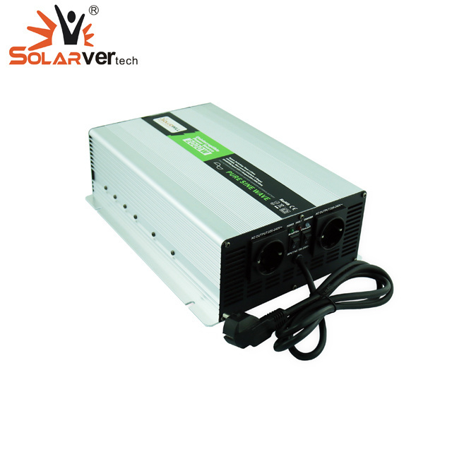 Auto switch dc to ac ups rechargeable battery 2000w power inverter dc 12v ac 220v with battery charger