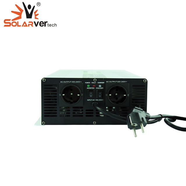 Auto switch dc to ac ups rechargeable battery 2000w power inverter dc 12v ac 220v with battery charger