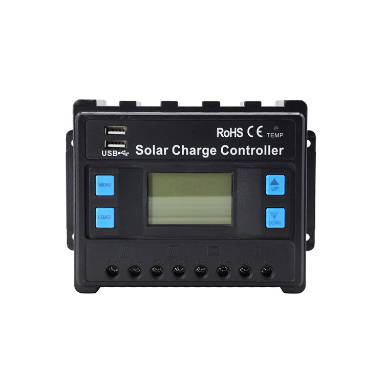 With digital display 12V /24V 20A solar controller manual PWM solar panel charge controller