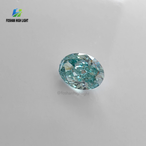 Fancy Vivid Blue Color 1ct Oval Cut Diamond Hpht Loose Diamond IGI Certificated