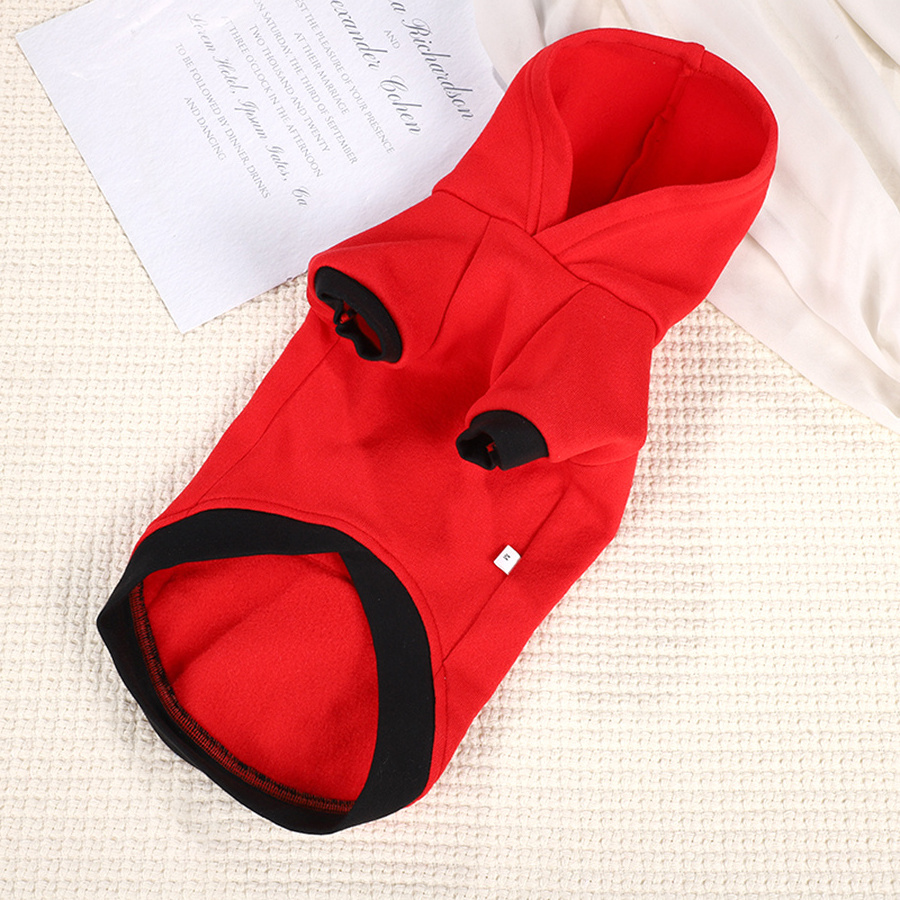 High Quality Cat Dog Pet Clothing Fashion Warmth Hooded Sweatshirt With Pocket