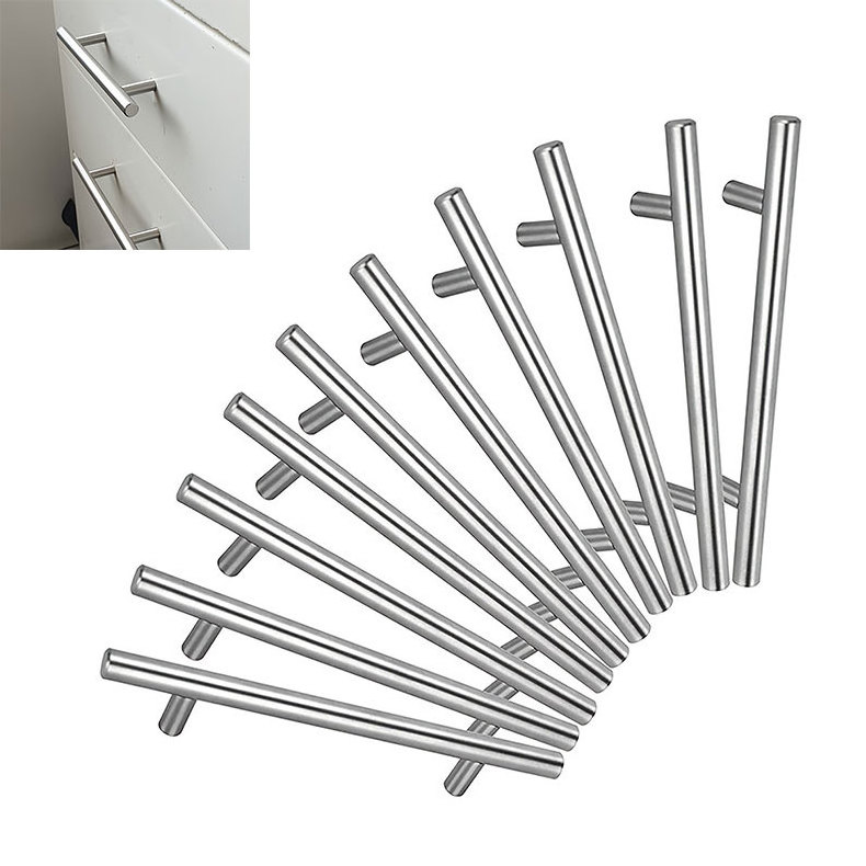 Modern Style Brushed Nickel Drawer Pulls Furniture Accessories Brass Stainless Steel Alloy Cabinet Drawer Pull Handles