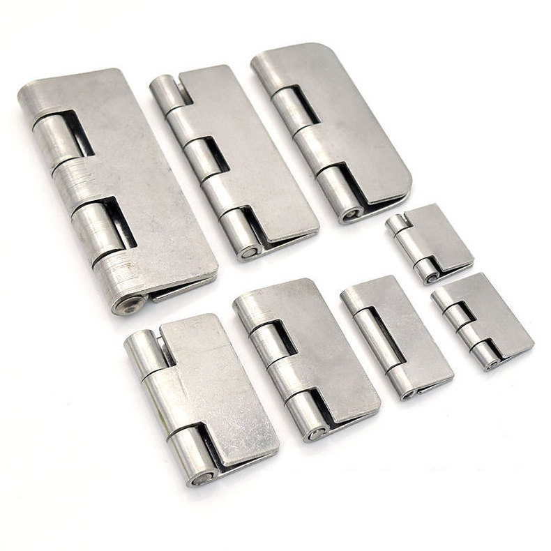 Soruda Strap Hinge Stainless Steel Butt Welding Door Hinge  No Holes Surface Door Hinge