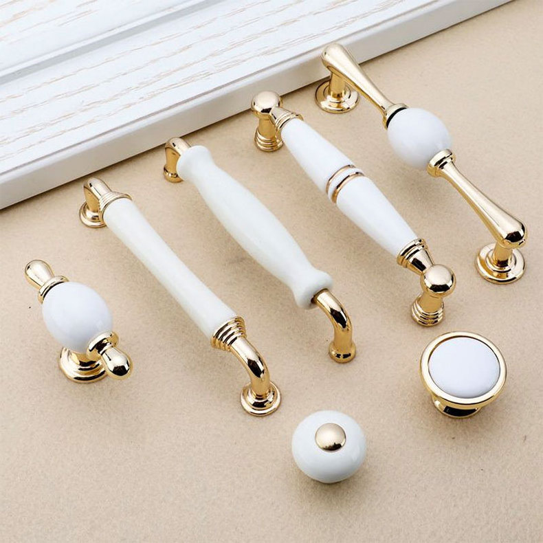 Soruda Adhesive Cabinet Door Handles Competitive Price Kitchen Knobs Hardware Ceramic Handle Design Kitchen Cabinet Drawer Pulls