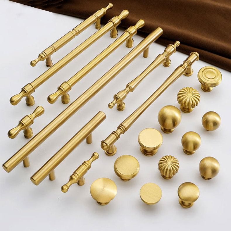 Soruda Wholesale Furniture Cabinet T bar Handle For Drawer Dresser Cupboard Pull Gold Kitchen Handle Knob