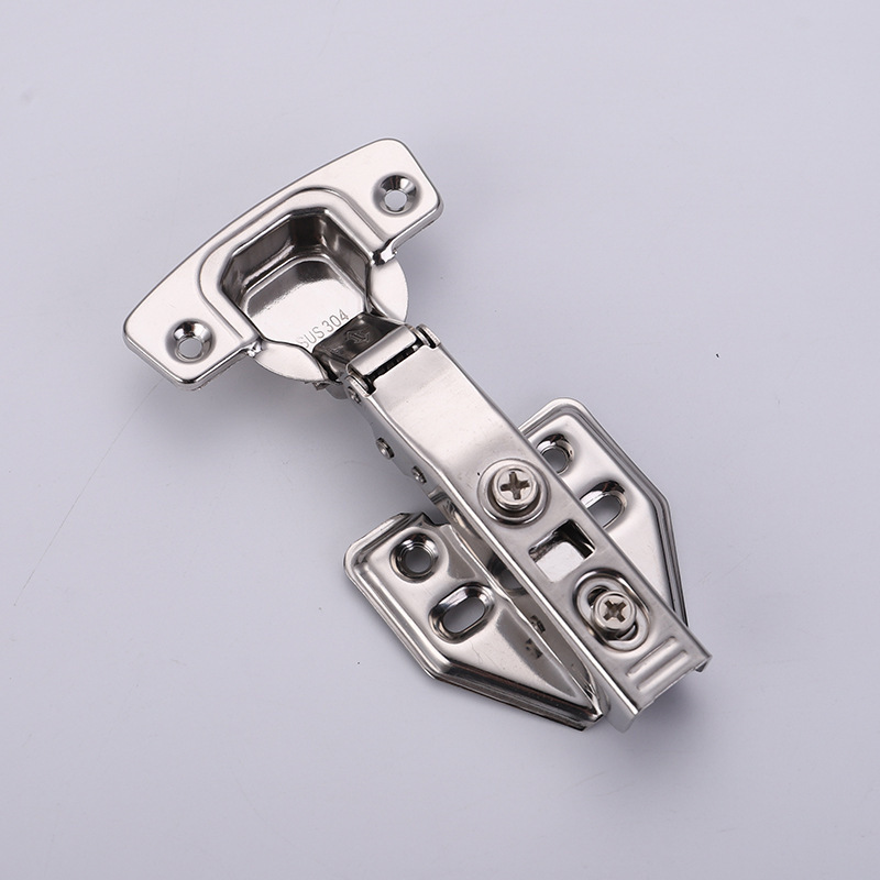 Cabinet 304 thickened stainless steel hinge Wardrobe door damping spring hinge Silent hydraulic door hinge