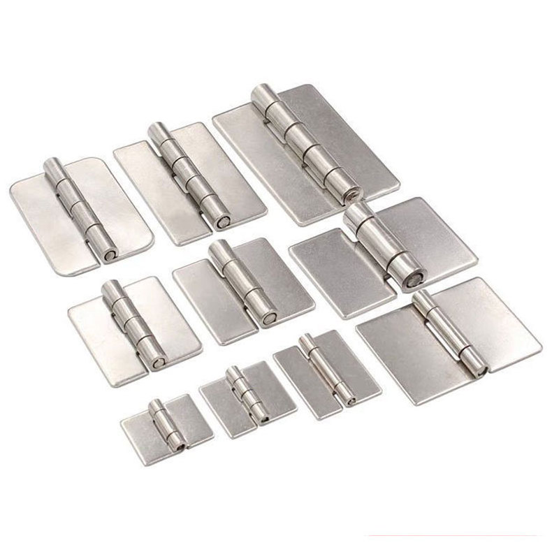 Soruda Strap Hinge Stainless Steel Butt Welding Door Hinge  No Holes Surface Door Hinge