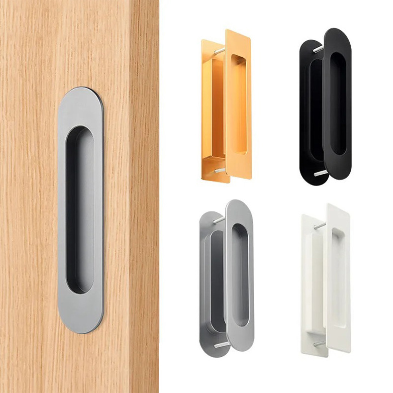 Soruda Hot Sale Full Sizes Furniture Recessed  Hidden Cabinet Handle Concealed Stainless Steel Hidden Pull