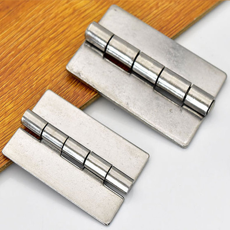 Soruda Strap Hinge Stainless Steel Butt Welding Door Hinge  No Holes Surface Door Hinge