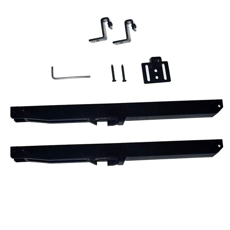 Soruda Soft Closer Mechanism Sliding Barn Doors Track and Handle Hardware Kit Buffer Door Closer