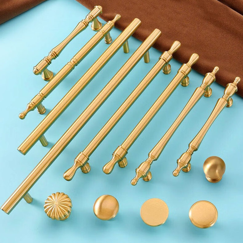 Soruda Wholesale Furniture Cabinet T bar Handle For Drawer Dresser Cupboard Pull Gold Kitchen Handle Knob