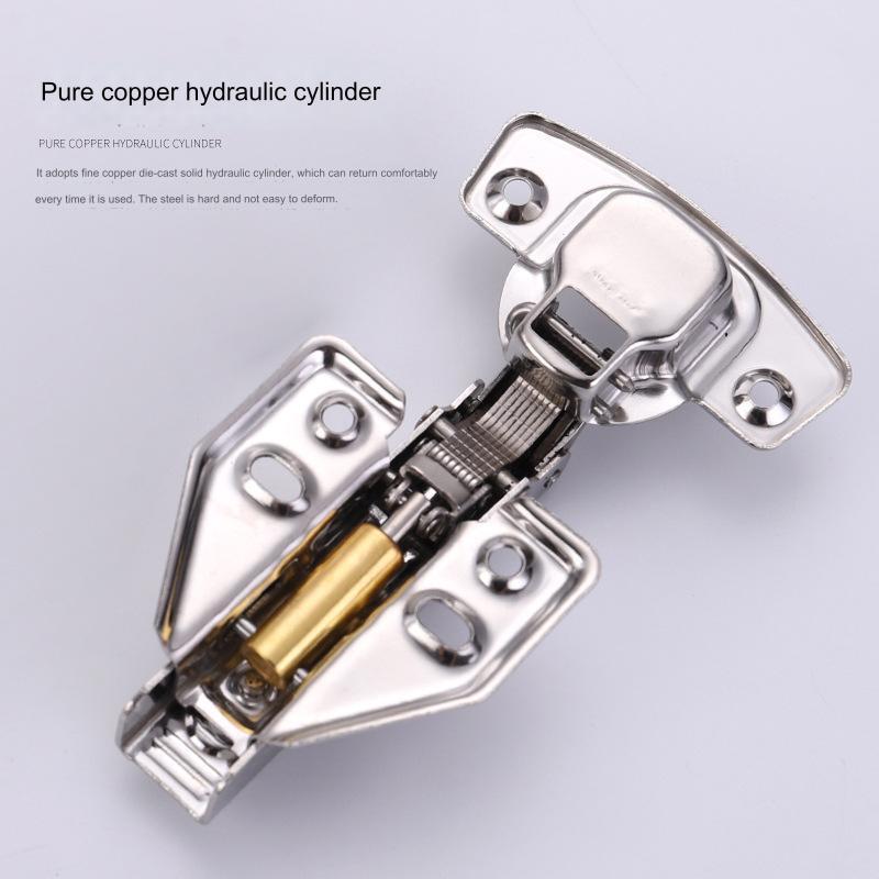 Cabinet 304 thickened stainless steel hinge Wardrobe door damping spring hinge Silent hydraulic door hinge