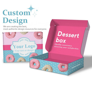 Custom Design Logo Eco Food Grade Printing Foldable Cake Food Cookie Pastry Macaron Paper Packaging Boxes