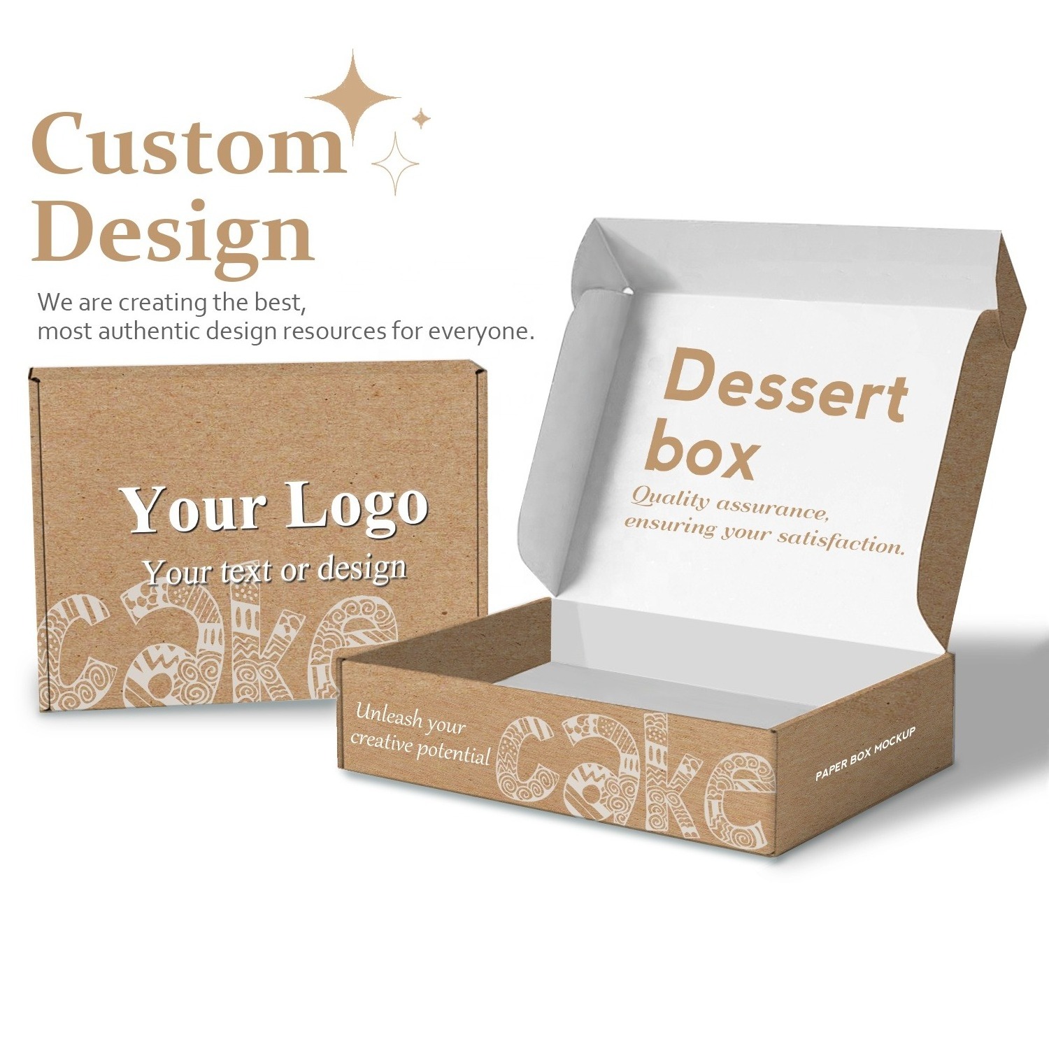 Custom Design Logo Eco Food Grade Printing Foldable Cake Food Cookie Pastry Macaron Paper Packaging Boxes