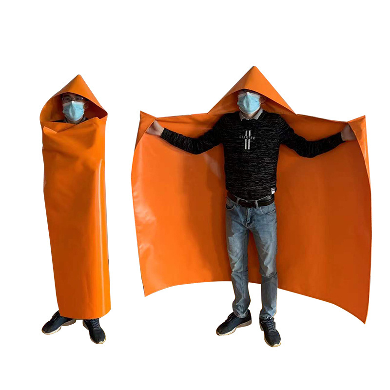 fire resistant  Fiberglass Fireproof Hooded Cloak Fire Emergency Survival Safety clothing