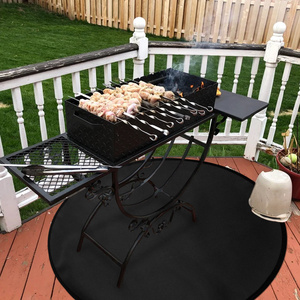 Outdoor 36' inch Round Aluminum silicone Fiberglass Heat-Resistant Non-Stick  Fireproof Fire Pit Mat