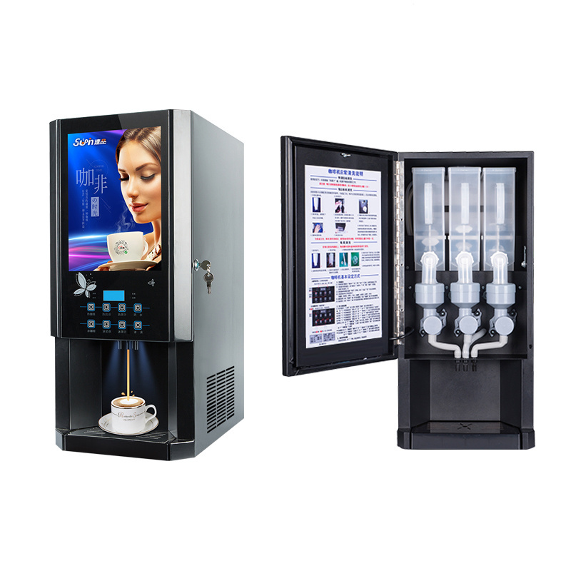 30SCW-8 Hot ice Instant coffee machine commercial  Fully automatic coffee vending machine Milk tea vending machine