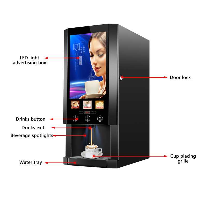 E-30S Public coffee machine commercial Economical Instant Coffee Vending Machine Milk Tea Vending Machine Coffee Dispenser