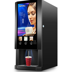 RTS E30S SUPIN Fully Automatic Instant Coffee Machine Commercial Touch Button LED Light Box Advertising Milk Tea Vending Machine