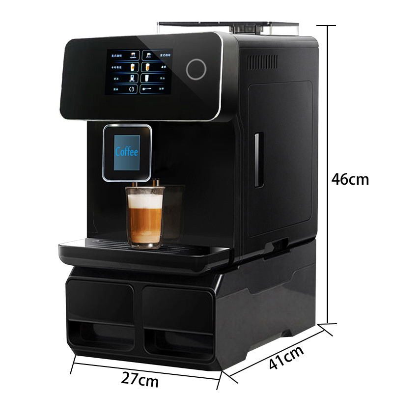 A10S Touch screen espresso coffee machine home office use coffee maker with automatic milk foam frother