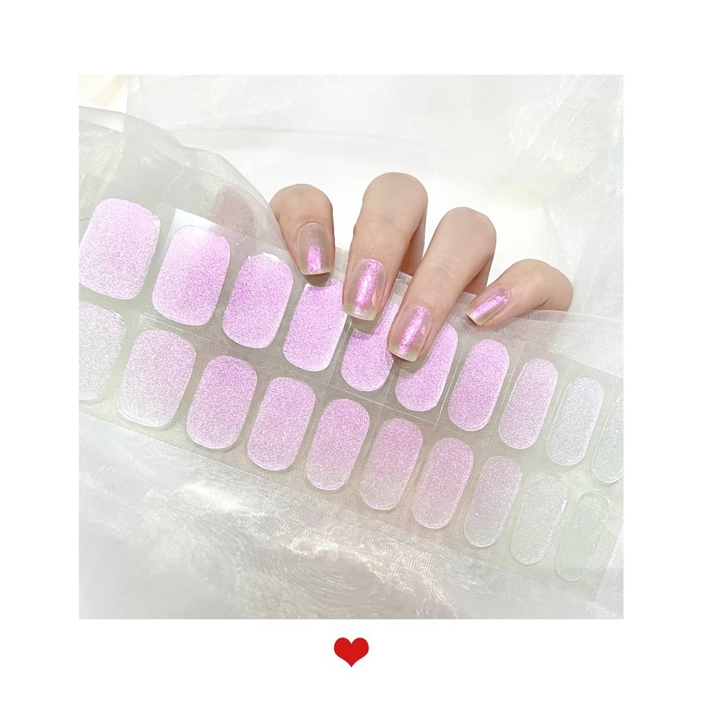 kikilee factory supplier New Gel Nail Stickers Self Adhesive fully cured Gel nail polish wraps